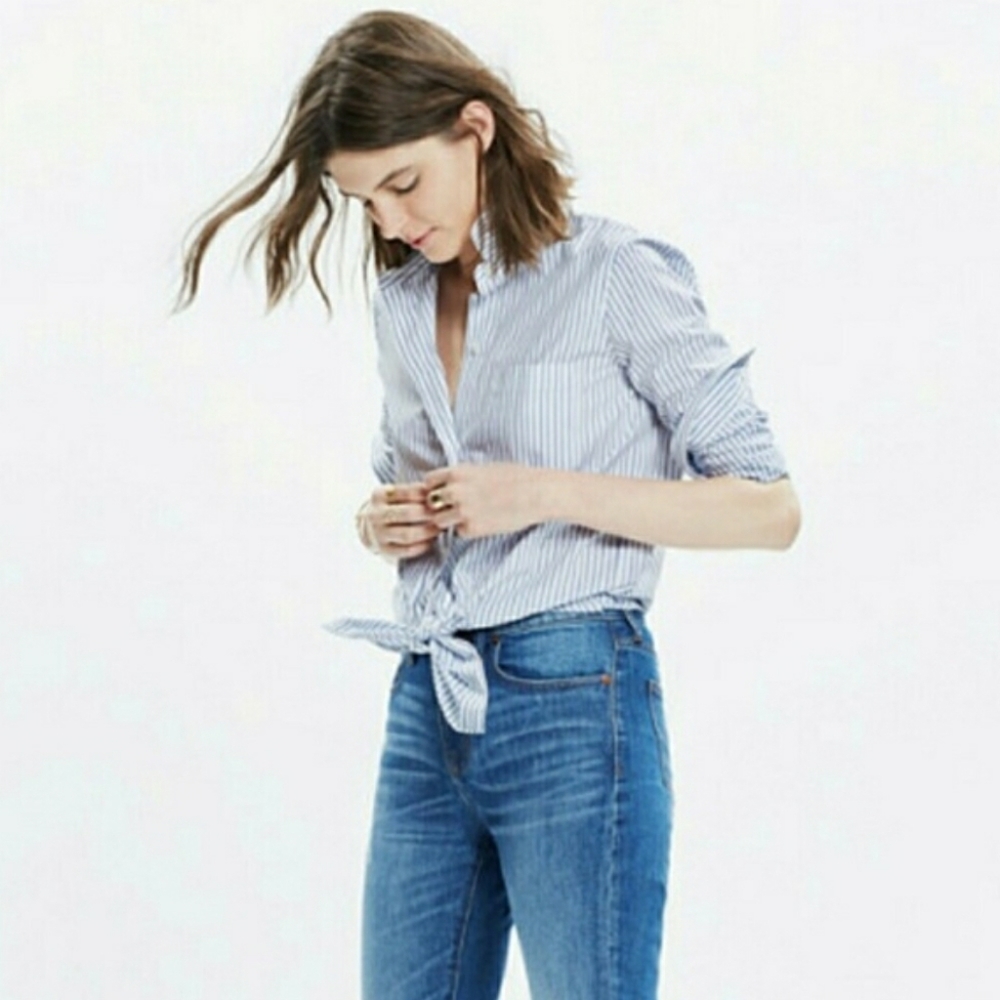 ❌SOLD❌ Madewell front tie shirt NWOT - Picture 8 of 8